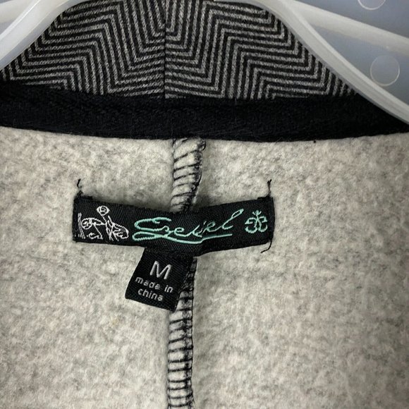 Ezekiel Pea Coat Medium Women's Gray Adults Cotton Blend M - Picture 3 of 10